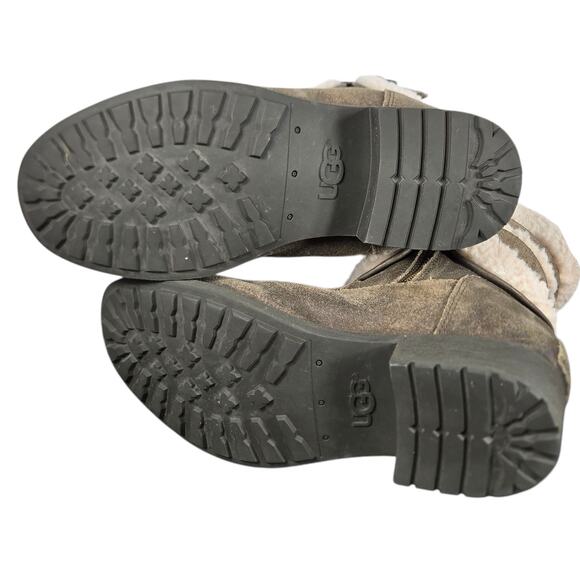 UGG Boots Womens 7.5 Blayre III UggPure Wool Waterproof Leather Dove Gray Straps - Picture 9 of 12